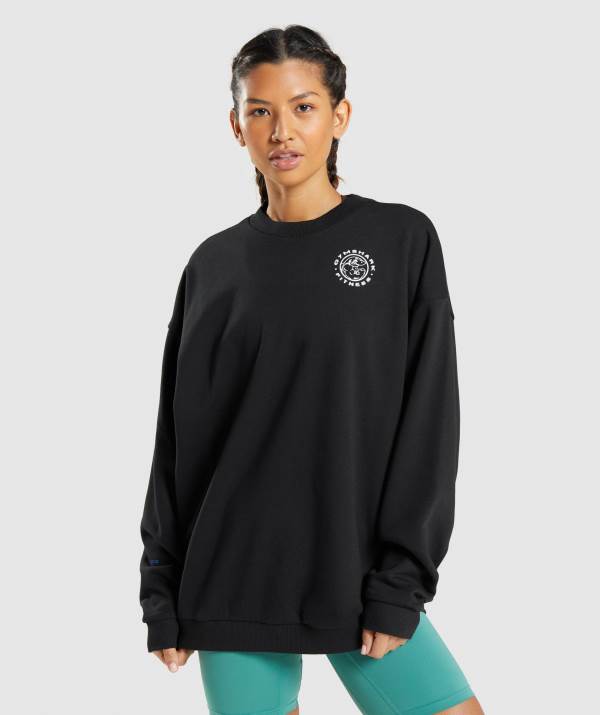 Damske Mikiny Gymshark Legacy Graphic Čierne | FR1875649